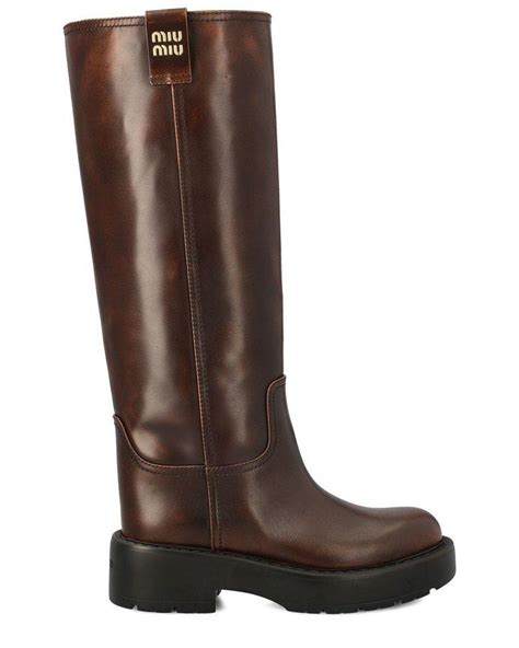 miu miu brown boots